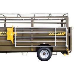Barrières latérales extérieures standards  sur glissières pour bétaillère - Long. 3 m sans découpe passage de roue - Cosnet Agri