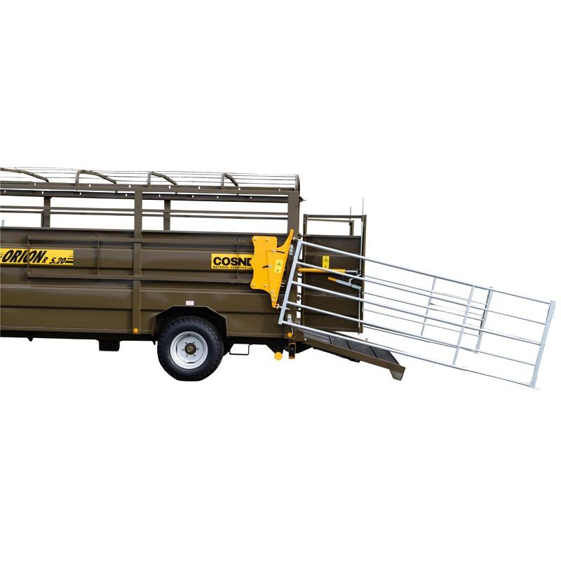 Barrières latérales extérieures standards  sur glissières pour bétaillère - Long. 3 m sans découpe passage de roue - Cosnet Agri