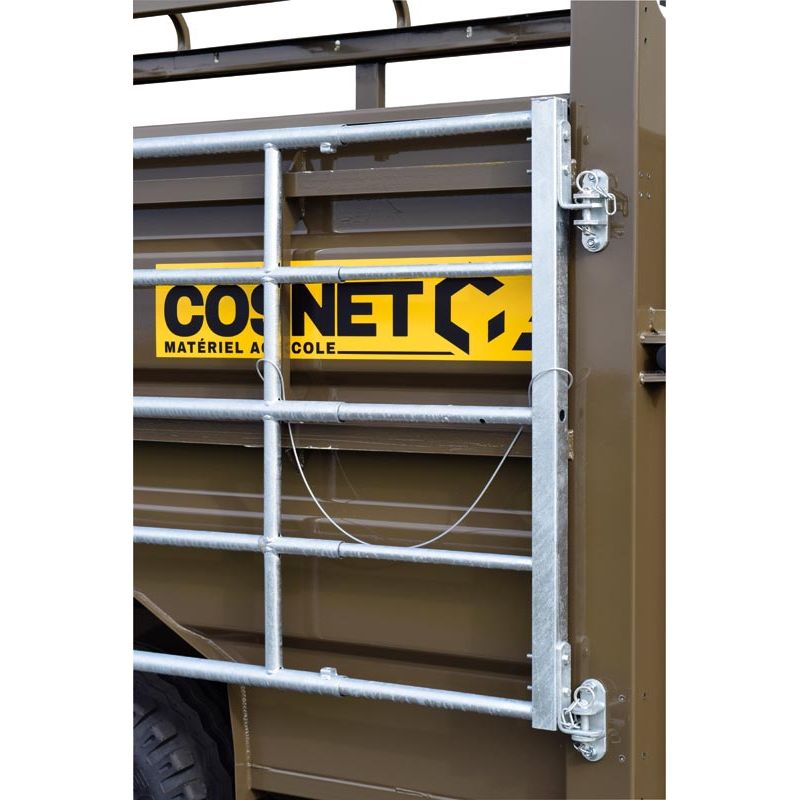 Barrières latérales extérieures standards  sur glissières pour bétaillère - Long. 3 m sans découpe passage de roue - Cosnet Agri