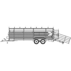 Barrières latérales extérieures PRO sur glissières pour bétaillère - Long. 3/4 m sans découpe passage de roue - Cosnet Agricole Barrières latérales extérieures PRO sur glissières pour bétaillère - Long. 3/4 m sans découpe passage de roue - Cosnet Agricole
