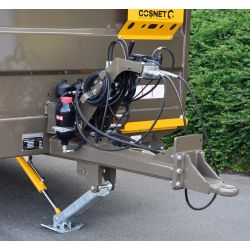 Béquille hydraulique compas avec pompe manuelle pour remorque agricole - Cosnet Agricole