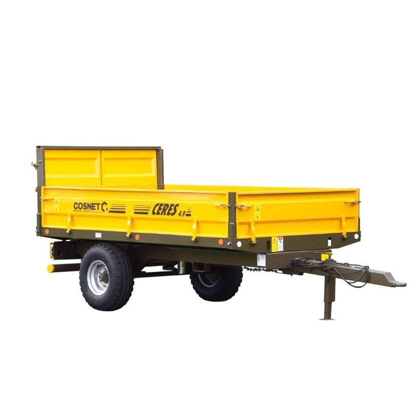 Benne à ridelles CERES 5.0 - Freinage Hydraulique - Pneu 11,5/65 - Cosnet Agricole Benne à ridelles CERES 5.0 - Freinage Hydraulique - Pneu 11,5/65 - Cosnet Agricole