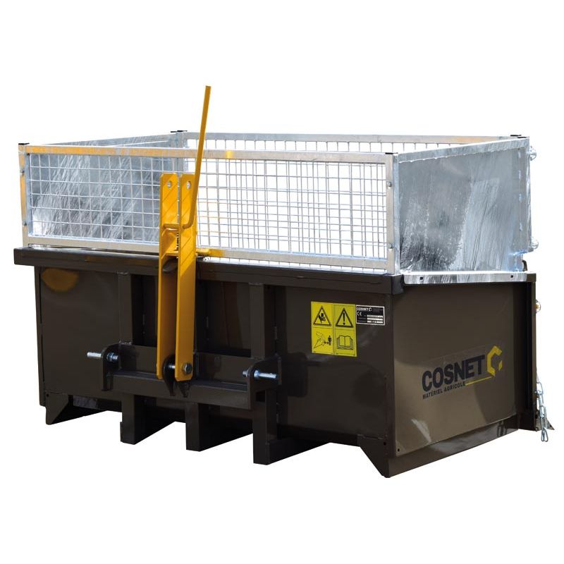 Rehausse grillagée pour bennes 3 points - Larg. 1,60 m - Cosnet Agricole Rehausse grillagée pour bennes 3 points - Larg. 1,60 m - Cosnet Agricole