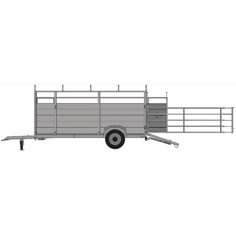 Barrières latérales extérieure sur chapes pour bétaillère - Long. 4/5 m sans découpe passage de roue - Cosnet Agricole Barrières latérales extérieure sur chapes pour bétaillère - Long. 4/5 m sans découpe passage de roue - Cosnet Agricole